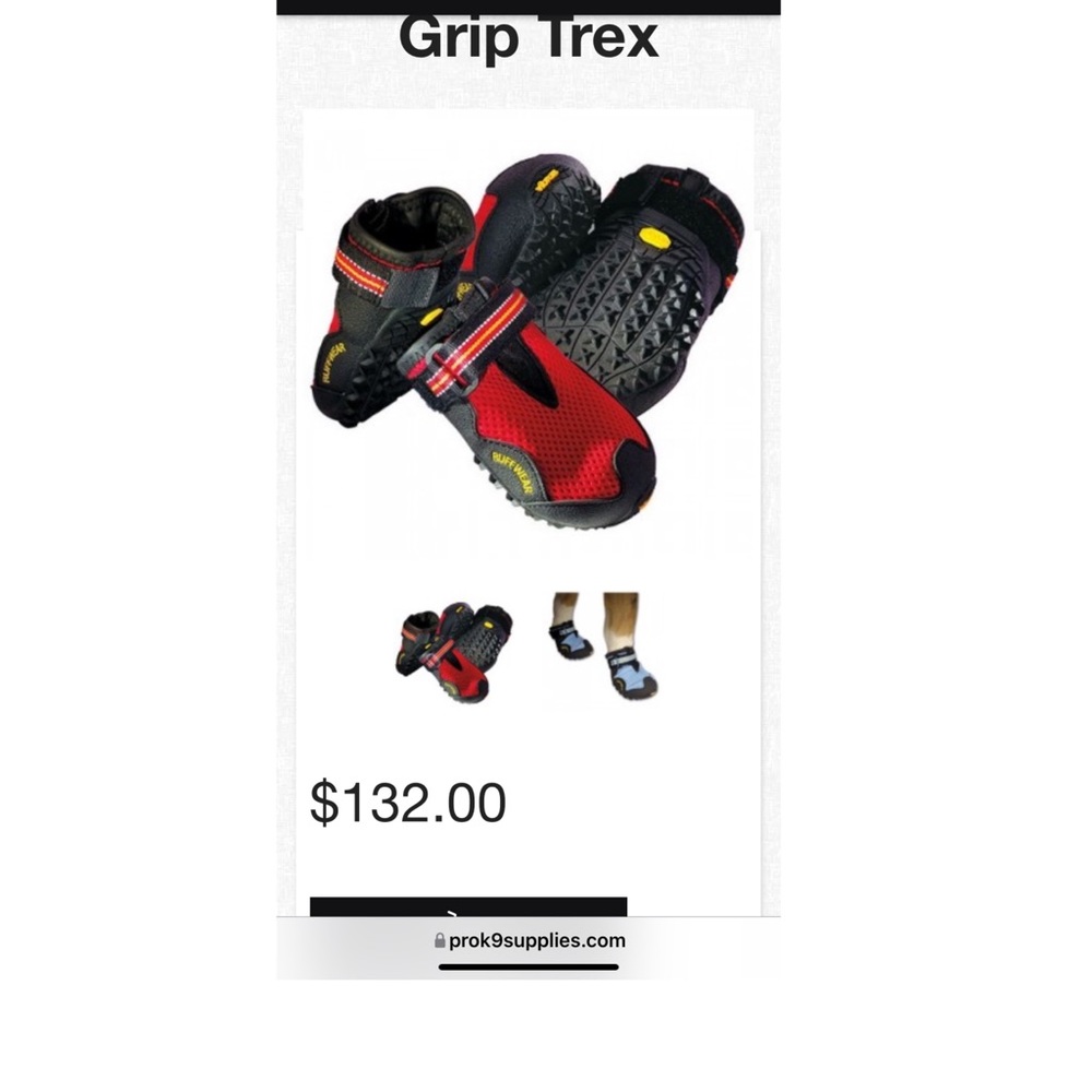 2xHP🎉Like new🌸Bark’n Grip Trex K9 Boots for Hiking/Running